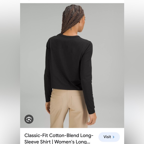 Lululemon classic fit cotton blend long sleeve - Picture 2 of 2